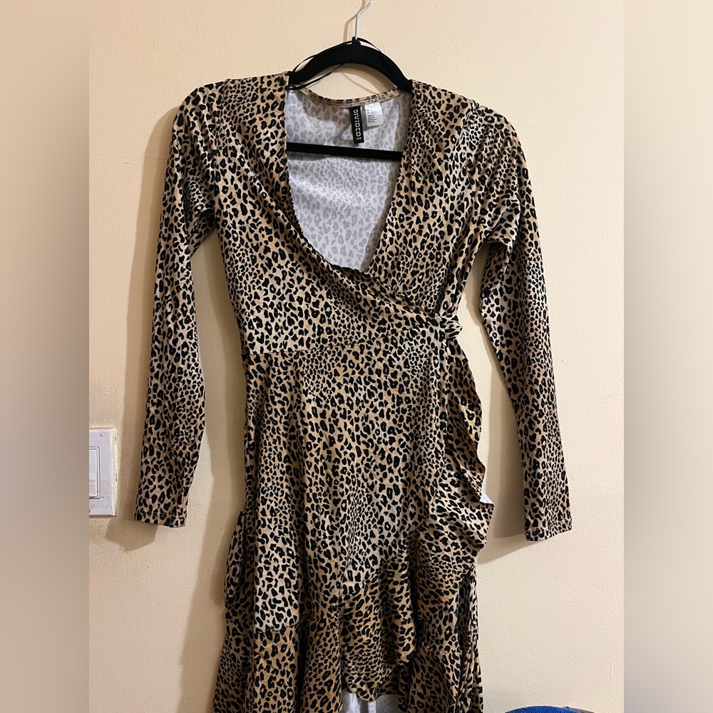 H&M cheetah animal print dress